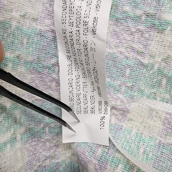 ZARA Skort Womens Blue Purple Plaid Textured Tweed Shorts High Waist Skirt Zip - Picture 10 of 12